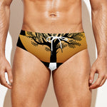 Yin Yang Tree Of Life Print Men's Swim Briefs