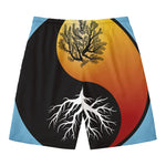 Yin Yang Tree Of Life Print Men's Swim Trunks