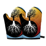 Yin Yang Tree Of Life Print Oven Mitts