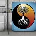 Yin Yang Tree Of Life Print Polyester Shower Curtain