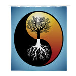 Yin Yang Tree Of Life Print Polyester Shower Curtain