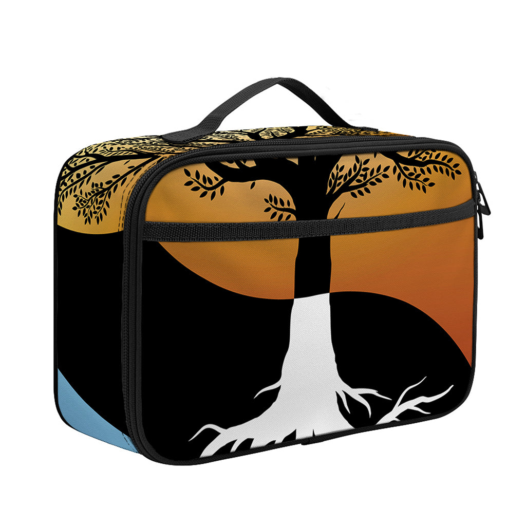 Yin Yang Tree Of Life Print Portable Lunch Bag