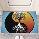Yin Yang Tree Of Life Print Rubber Doormat