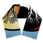 Yin Yang Tree Of Life Print Scarf