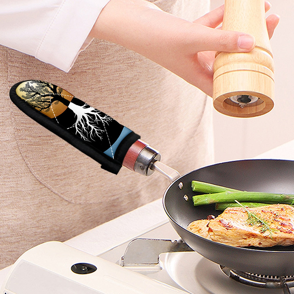 Yin Yang Tree Of Life Print Skillet Handle Cover