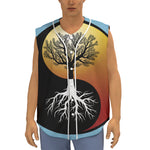 Yin Yang Tree Of Life Print Sleeveless Baseball Jersey