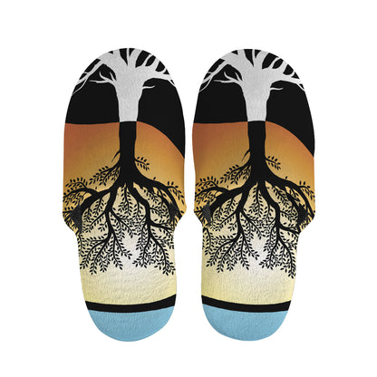 Yin Yang Tree Of Life Print Slippers