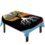 Yin Yang Tree Of Life Print Tablecloth