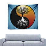 Yin Yang Tree Of Life Print Tapestry