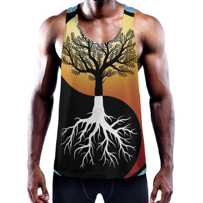 Yin Yang Tree Of Life Print Training Tank Top