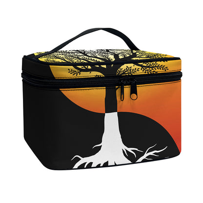 Yin Yang Tree Of Life Print Travel Makeup Bag