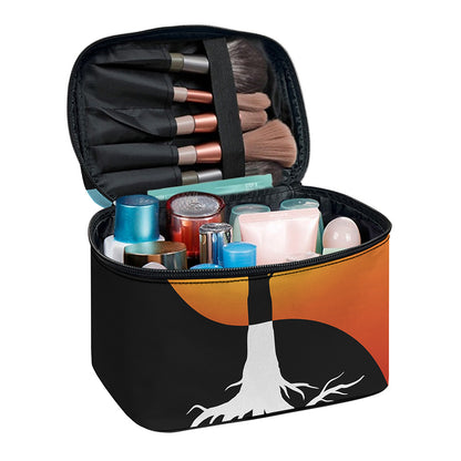 Yin Yang Tree Of Life Print Travel Makeup Bag