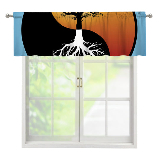 Yin Yang Tree Of Life Print Window Valance
