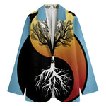 Yin Yang Tree Of Life Print Women's Blazer