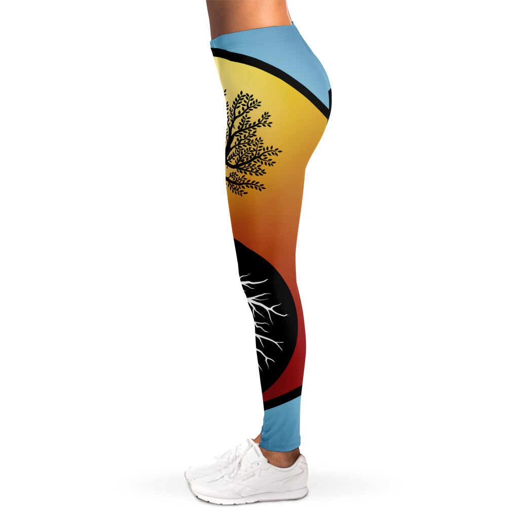 Yin Yang Tree Of Life Print Women's Leggings