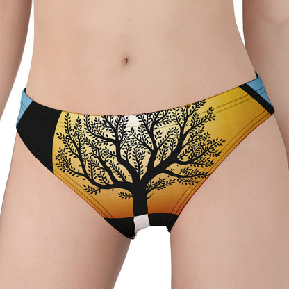 Yin Yang Tree Of Life Print Women's Panties