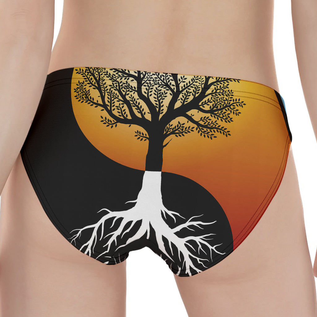 Yin Yang Tree Of Life Print Women's Panties