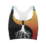 Yin Yang Tree Of Life Print Women's Sports Bra