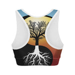 Yin Yang Tree Of Life Print Women's Sports Bra