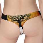 Yin Yang Tree Of Life Print Women's Thong
