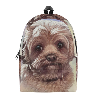 Yorkshire Terrier Portrait Print Backpack