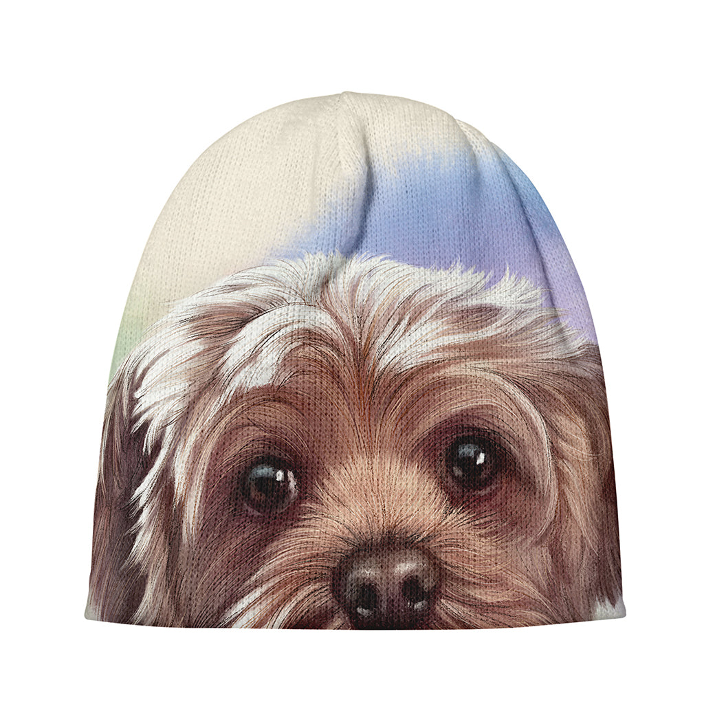 Yorkshire Terrier Portrait Print Beanie