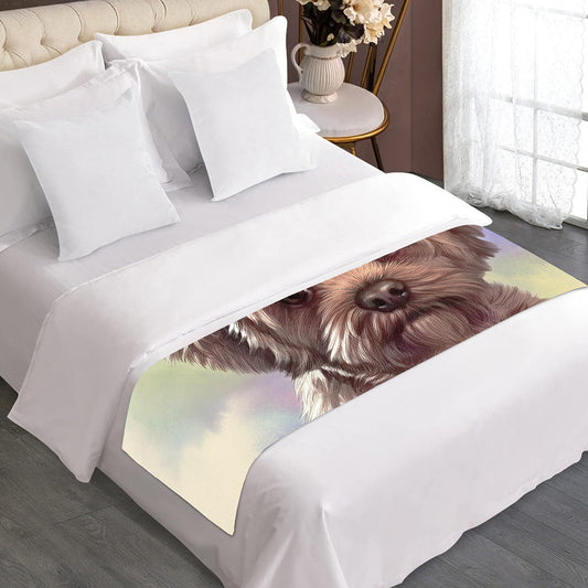 Yorkshire Terrier Portrait Print Bed Runner