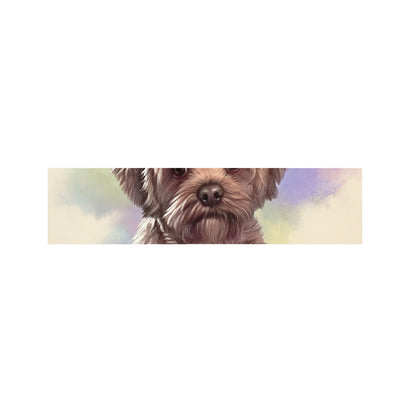 Yorkshire Terrier Portrait Print Bed Runner