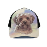 Yorkshire Terrier Portrait Print Black Mesh Trucker Cap