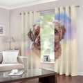 Yorkshire Terrier Portrait Print Dimout Grommet Curtains