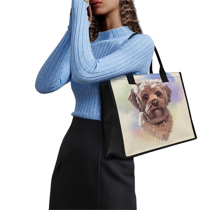 Yorkshire Terrier Portrait Print Canvas Tote Bag