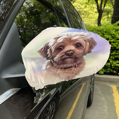 Yorkshire Terrier Portrait Print Car Side Mirror Covers