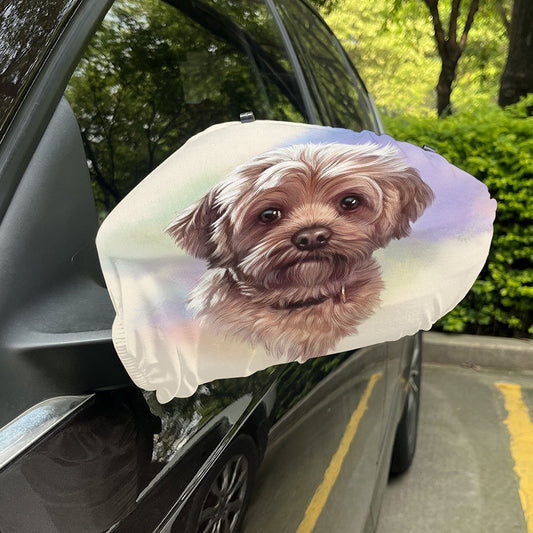 Yorkshire Terrier Portrait Print Car Side Mirror Covers