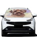 Yorkshire Terrier Portrait Print Car Windshield Snow Cover