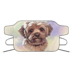 Yorkshire Terrier Portrait Print Car Windshield Snow Cover