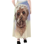 Yorkshire Terrier Portrait Print Chiffon Maxi Skirt