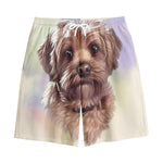 Yorkshire Terrier Portrait Print Cotton Shorts