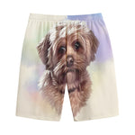 Yorkshire Terrier Portrait Print Cotton Shorts
