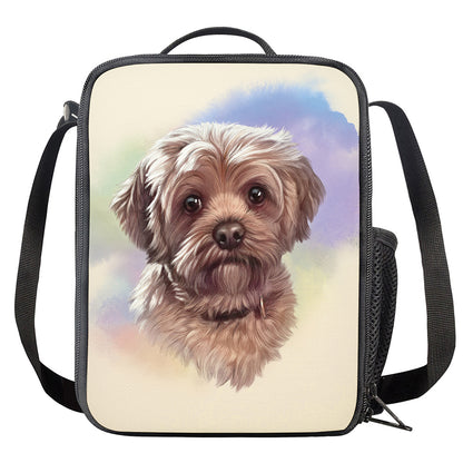 Yorkshire Terrier Portrait Print Crossbody Lunch Bag