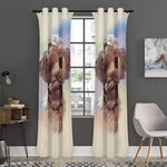 Yorkshire Terrier Portrait Print Curtain