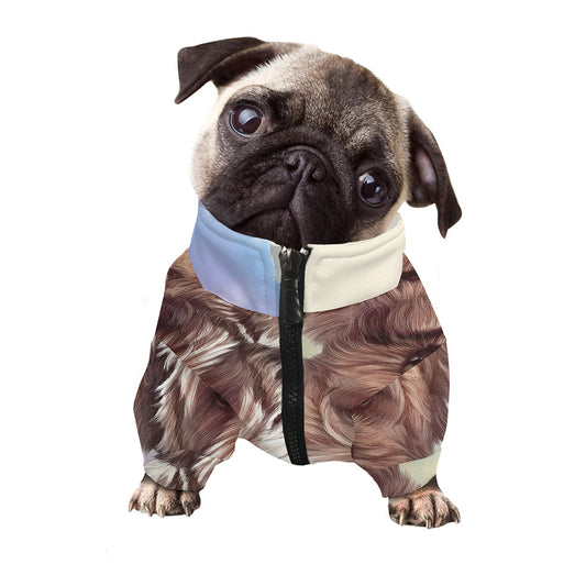 Yorkshire Terrier Portrait Print Dog Zip Up Jacket