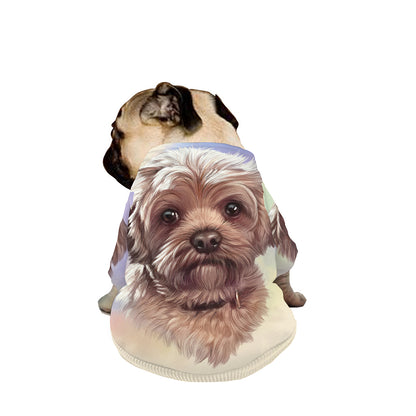 Yorkshire Terrier Portrait Print Dog Zip Up Jacket