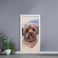 Yorkshire Terrier Portrait Print Door Sticker