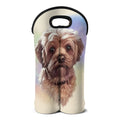 Yorkshire Terrier Portrait Print Double Neoprene Wine Tote