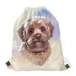 Yorkshire Terrier Portrait Print Drawstring Bag