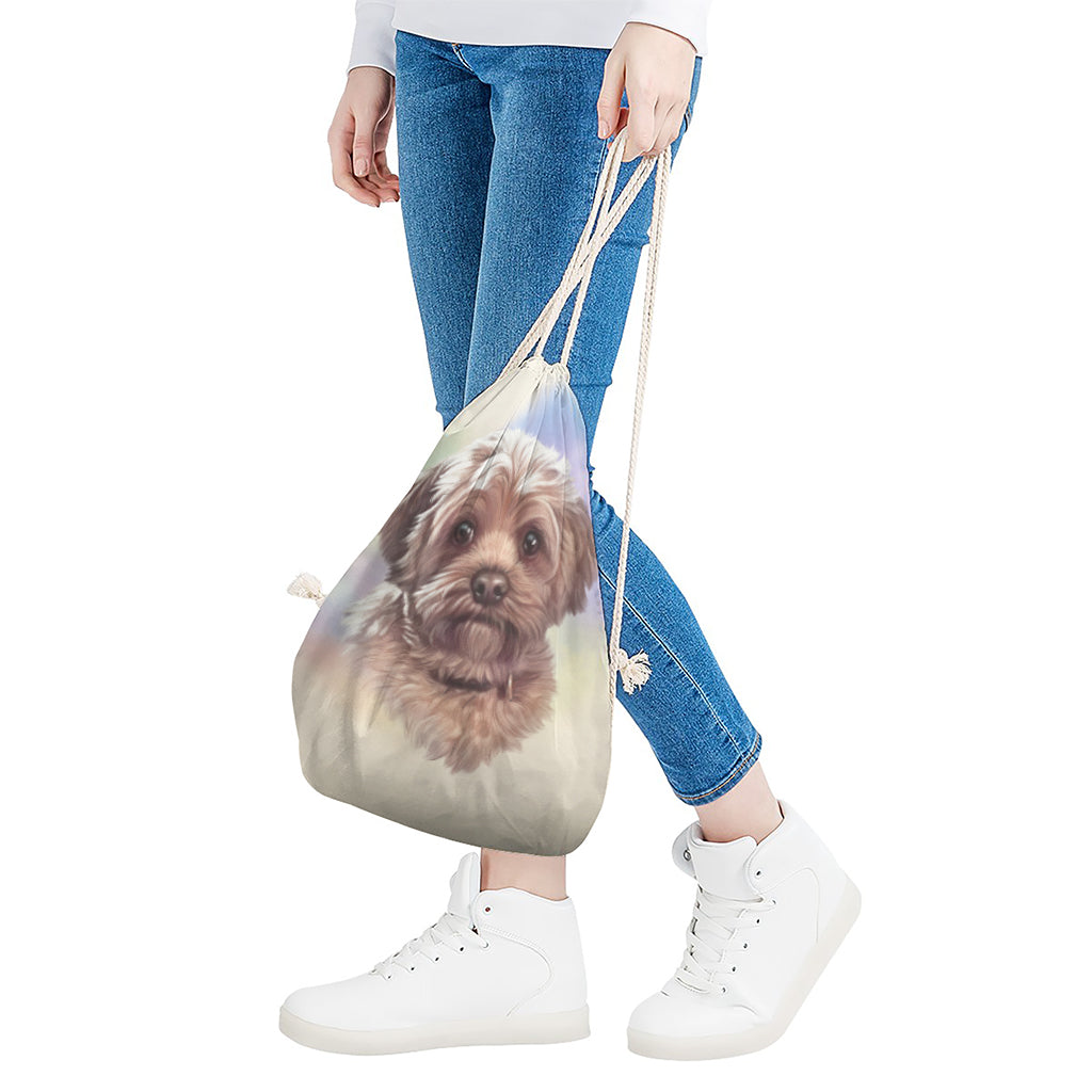 Yorkshire Terrier Portrait Print Drawstring Bag