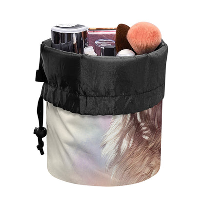 Yorkshire Terrier Portrait Print Drawstring Makeup Bag