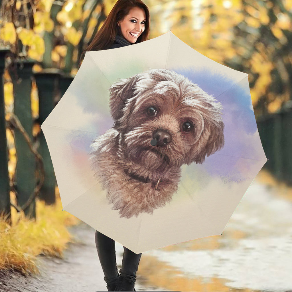 Yorkshire Terrier Portrait Print Foldable Umbrella