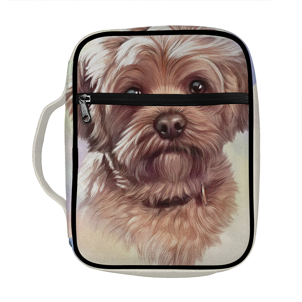 Yorkshire Terrier Portrait Print Front Pocket Bible Bag