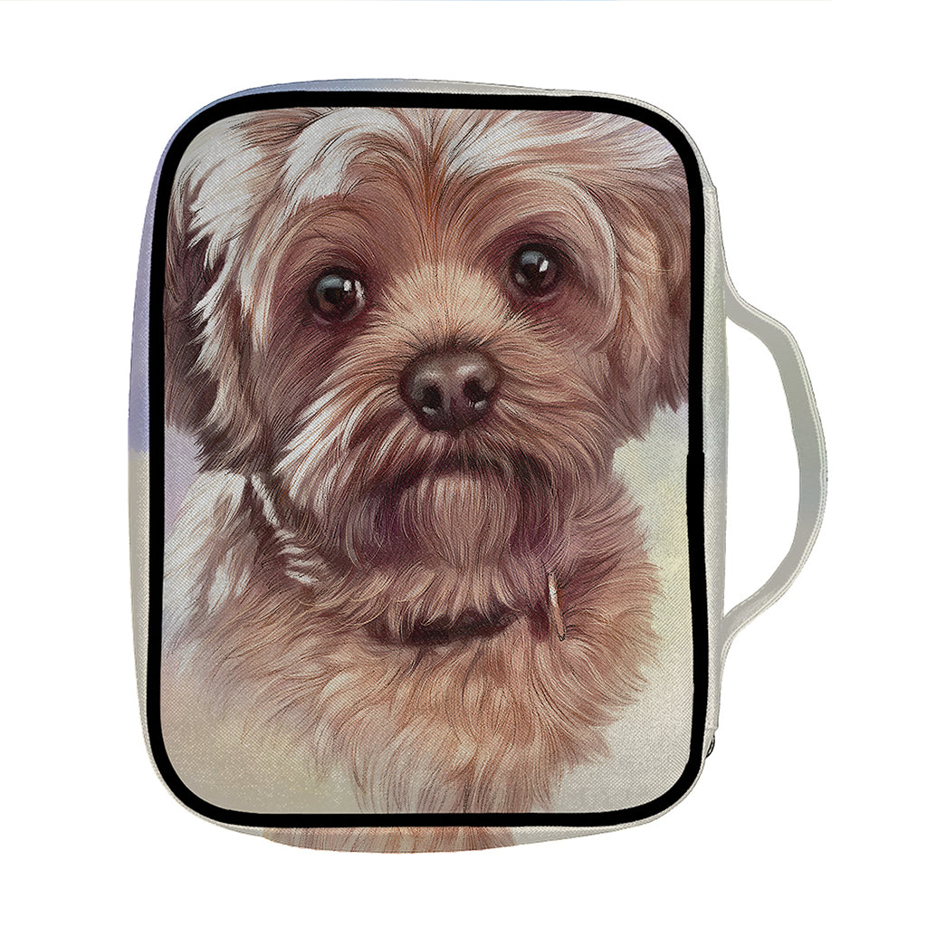 Yorkshire Terrier Portrait Print Front Pocket Bible Bag